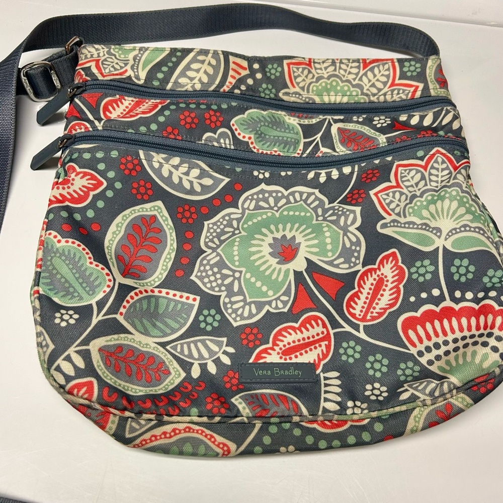 Vera Bradley Triple Zip Crossbody  Nomadic Floral